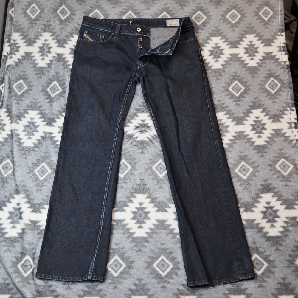 Diesel Larkee Regular Straight Jeans Dark Wash 0088Z Mens 34x32